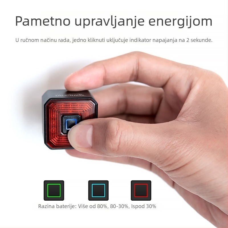 Stražnja svjetiljka za bicikl s pametnim senzorom kočenja, USB punjiva, za planinske i cestovne bicikle