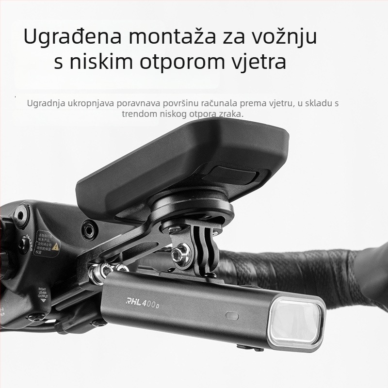 RockBros Prošireni Držač za Sportsku Kameru, Biciklistički Računalo i Svjetlo za Bicikl – Aluminijska Legura