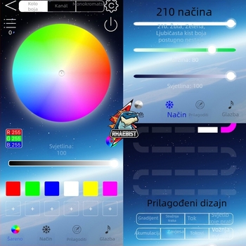 Zadnja svjetlost motocikla, model RBNWD-026, 1W LED, 12V, kompatibilno s DC-12V univerzalom i Yamahom