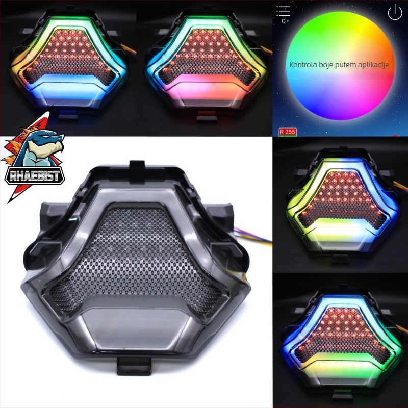 Zadnja svjetlost motocikla, model RBNWD-026, 1W LED, 12V, kompatibilno s DC-12V univerzalom i Yamahom