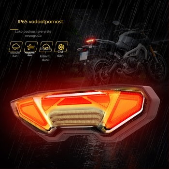 LED stražnje svjetlo MS-FZ09T1416, 12V DC, PC+ABS, 30000 h, kompatibilno Yamaha MT-09/MT-10
