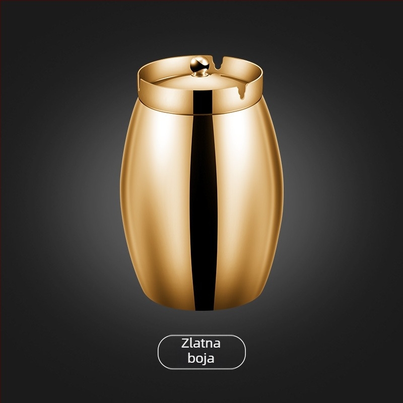 Popolnjak od nehrđajućeg čelika 304, s oblikom lijevka, protiv rasipanja pepela, moderni minimalistički dizajn, višekratna upotreba