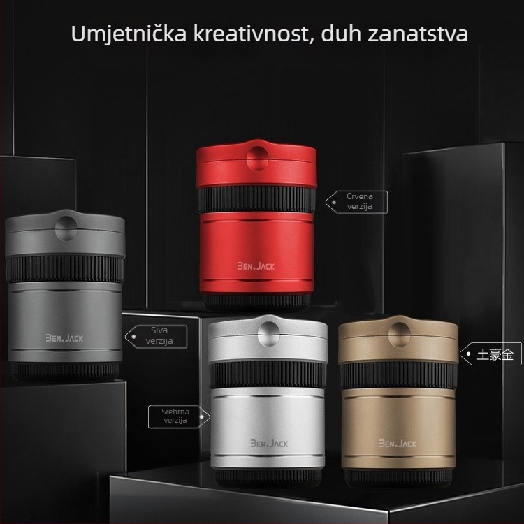 Višefunkcijski auto pepeljara s poklopcem | Materijal: aluminij + ABS; Model: 194; Težina: 250 g; Površina: mat; Pogodno za osobna vozila