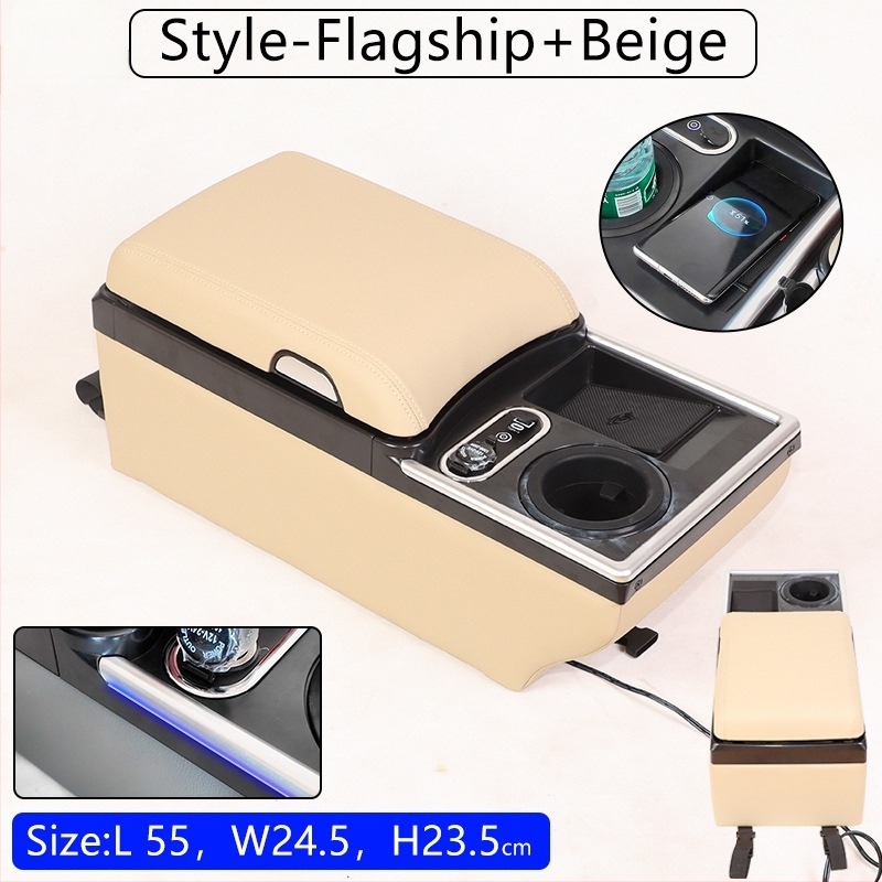 Zadnja kutija za naslon za ruke – univerzalni model, drveni materijal, podrška za instalaciju, kompatibilnost s cijelim serijama automobila, Težina: 5