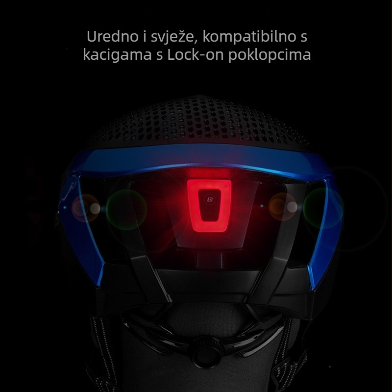 Svjetlo za kacigu za vožnju biciklom - USB punjenje, visoka svjetlina, vodootporno (Marka: Brother Locke; Prilagođavanje procesa: Da; Licencirana privatna etiketa: Da)