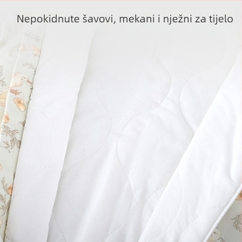 Spavaći vreć za bebe i malu djecu s odvojivim rukavima, vanjski i podstavni sloj od čistog pamuka 95%+, poliester punilo, metalni zatvarač, otisnut uzorak, za zimu i jesen