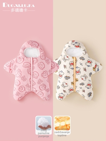 Zimska debela dječja spavaća vreća za novorođenčad 0–1 godina, crtani uzorak, pamuk