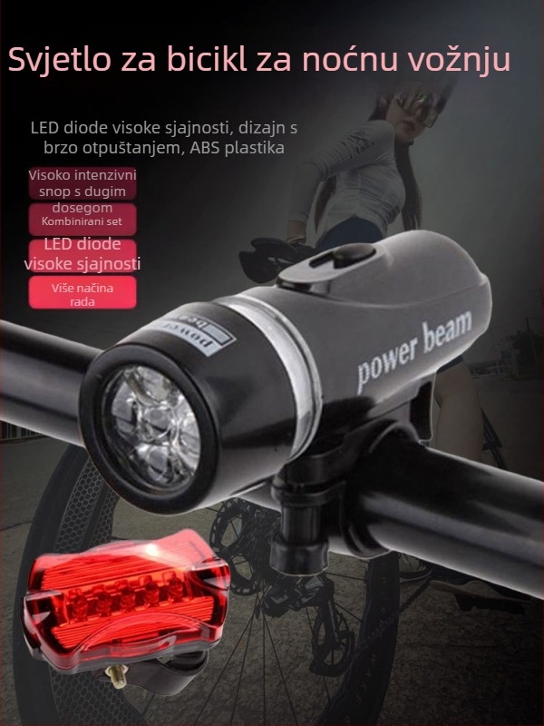Odakon 5-LED set svjetala za bicikl za noćnu vožnju