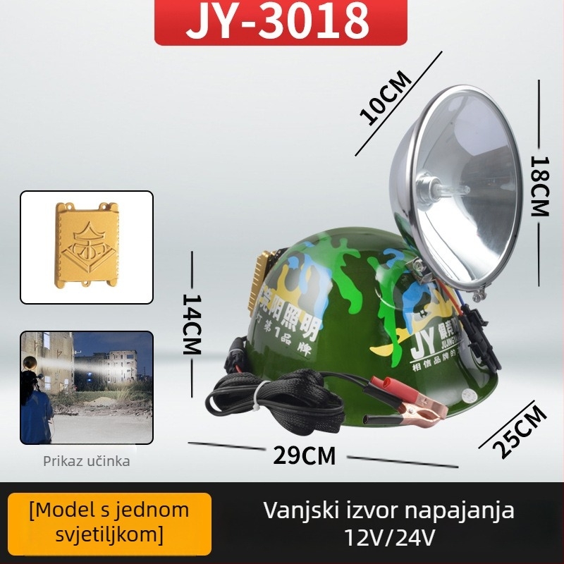 Ksenonski reflektor s vanjskim napajanjem 12V/24V, aluminijska legura, snaga 35–220W, domet 200–500m