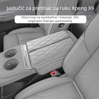 Kožna podloga za naslon za ruku i zaštita lakta za Xiaopeng X9 – nadogradnja središnje konzole, zaštita od habanja