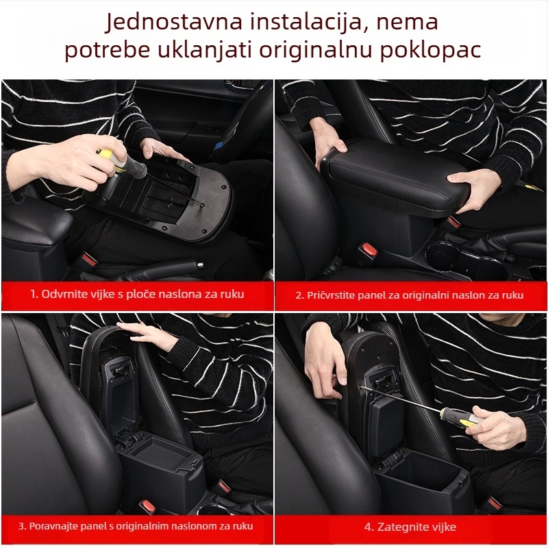 Poklopac kutije naslona MG ZS, modeli 2017–2019, modificiran, povećana visina i produžena dužina, plastika, 2 kg, podrška za ugradnju