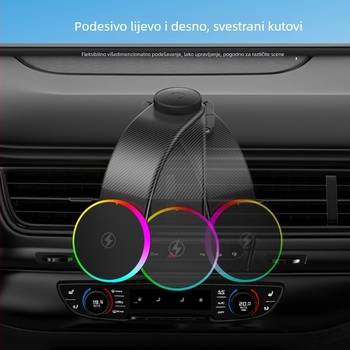 MagSafe automatski bežični punjač 15W s metalnim podesivim držačem, montaža ljepilom, univerzalna kompatibilnost