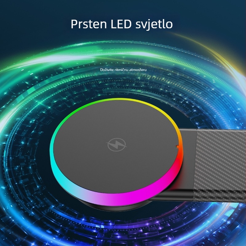 MagSafe automatski bežični punjač 15W s metalnim podesivim držačem, montaža ljepilom, univerzalna kompatibilnost