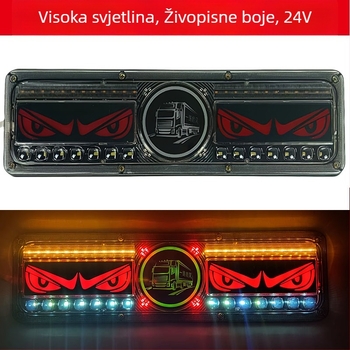 LED stražnja svjetla za kamion i prikolicu – 24V, 5000lm, vodootporna, protiv sudara straga, svjetlo za vožnju i kočenje