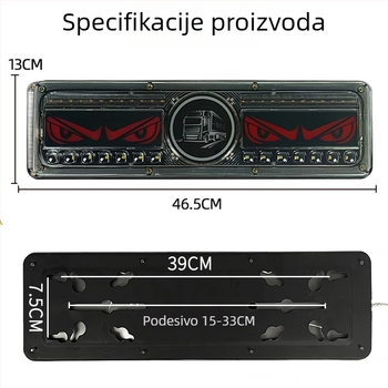 LED stražnja svjetla za kamion i prikolicu – 24V, 5000lm, vodootporna, protiv sudara straga, svjetlo za vožnju i kočenje