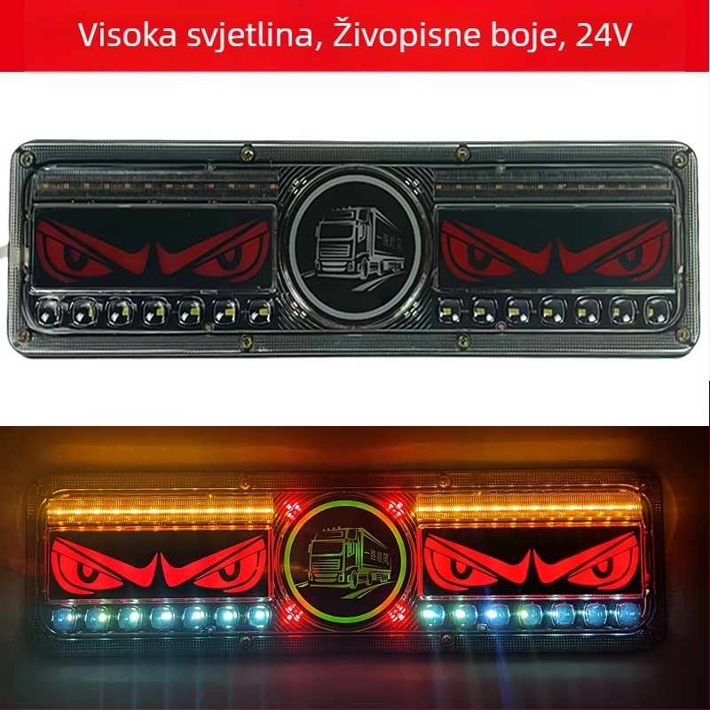 LED stražnja svjetla za kamion i prikolicu – 24V, 5000lm, vodootporna, protiv sudara straga, svjetlo za vožnju i kočenje