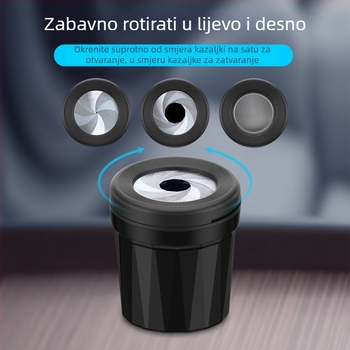 Popolnjak od metala i plastike za automobil i kućnu upotrebu, ponovno upotrebljiv, poklopac s jednim klikom rotira, tisk logotipa dostupan, prilagodljiv poklon