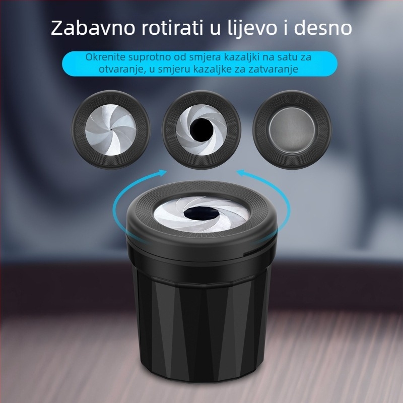 Popolnjak od metala i plastike za automobil i kućnu upotrebu, ponovno upotrebljiv, poklopac s jednim klikom rotira, tisk logotipa dostupan, prilagodljiv poklon