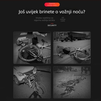 Zadnje svjetlo za bicikl s dodirnim upravljanjem, treperavi avionski signal, za noćnu vožnju