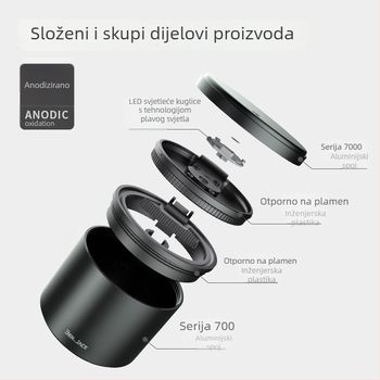 Auto pepeljara s poklopcem (Materijal: aluminijska legura + ABS; Marka: BEN.JACK/Binney; Model BAL180007; Opseg primjene: unutar vozila; Proces: lijevanje)