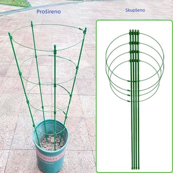 Unutarnja penjačka stabla za biljke s plastičnom potporom za ruže i klematis