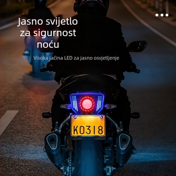 Motociklističko stražnje LED svjetlo, 12V, 2.4W, vijek trajanja 50.000 sati