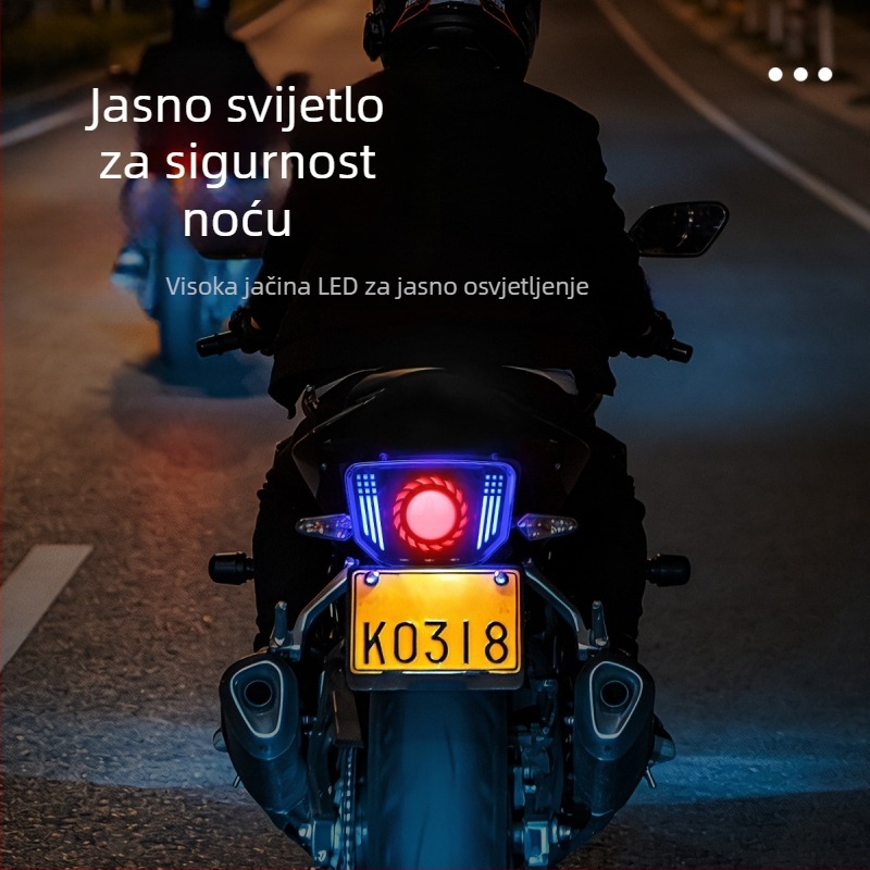 Motociklističko stražnje LED svjetlo, 12V, 2.4W, vijek trajanja 50.000 sati