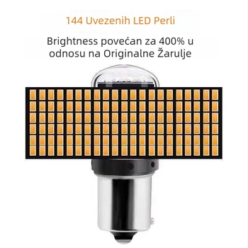 Automobilska LED svjetla za signalizaciju i kočnicu 1156/1157/T20/3157, 21W, 12-28V, 4014, 144SMD