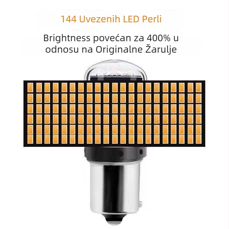Automobilska LED svjetla za signalizaciju i kočnicu 1156/1157/T20/3157, 21W, 12-28V, 4014, 144SMD