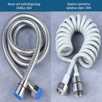 Telefonsko tuš crijevo, nehrđajući čelik, nazivni tlak 1,6 MPa, moderan minimalistički stil, dodaci za kupaonicu
