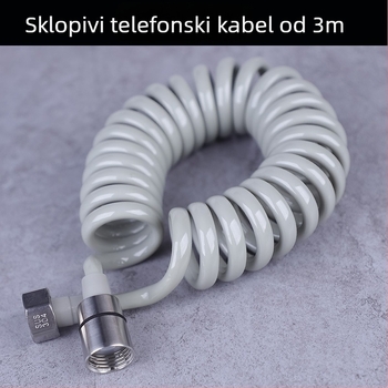Telefonsko tuš crijevo, nehrđajući čelik, nazivni tlak 1,6 MPa, moderan minimalistički stil, dodaci za kupaonicu