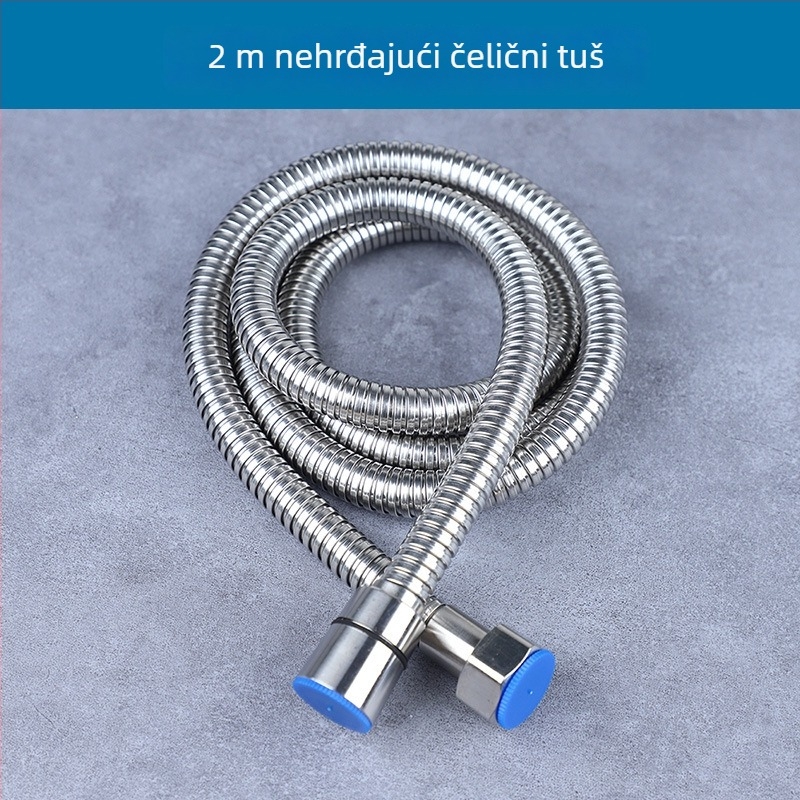 Telefonsko tuš crijevo, nehrđajući čelik, nazivni tlak 1,6 MPa, moderan minimalistički stil, dodaci za kupaonicu