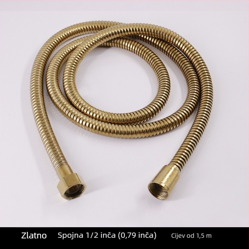 Nehrđajuće čelično tuš crijevo, Quarter model, 0.1 MPa, 0–90°C, navojni priključak