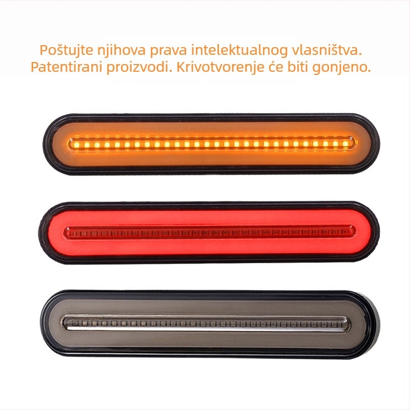 LED stražnja svjetla za kamione i prikolice, model YLFDG3IN1, 10-30V, 0.7W, 2835 LED, vijek trajanja 30000 h