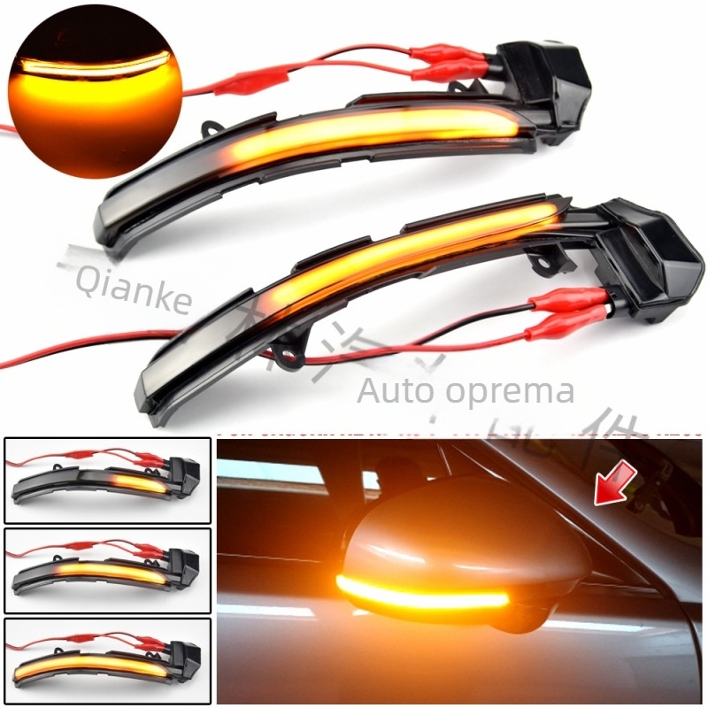 Jaguar stražnje ogledalo s indikatorom smjera u efektu tekuće vode, 12V, 5W, model LSG-LH003, vijek 5000h, kompatibilno s Jaguar XE/XF/XJ/XK
