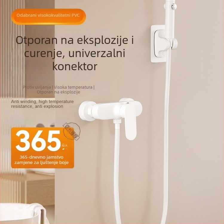 Tuš cijev od bakra, model 1001, ručna ugradnja, radna temperatura 0–70°C, marka Dallop