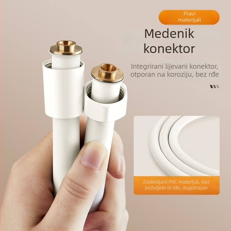 Tuš cijev od bakra, model 1001, ručna ugradnja, radna temperatura 0–70°C, marka Dallop