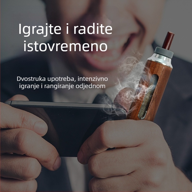 Drvena auto pepeljara, model 008, 35 g, za dom i auto, prilagodljivo