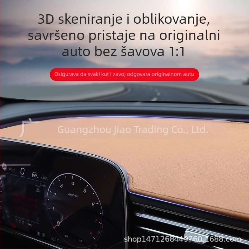 Plišani mat za središnji instrument ploču Mercedes-Benz E-Class E300L/E260L – zaštita od sunca i toplinska izolacija