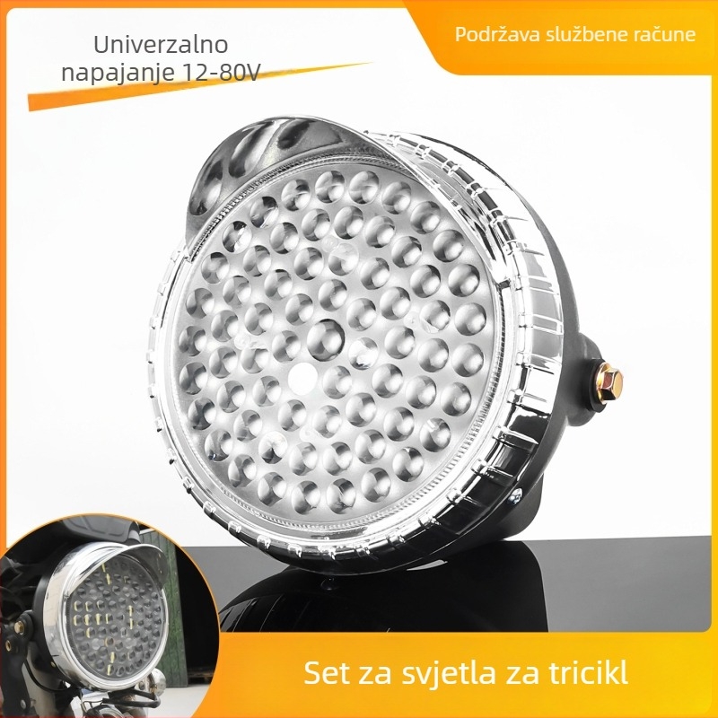 Glavna svjetla za električni tricikl: 60W, 12V, 66 LED, 2500 lm, plastično kućište