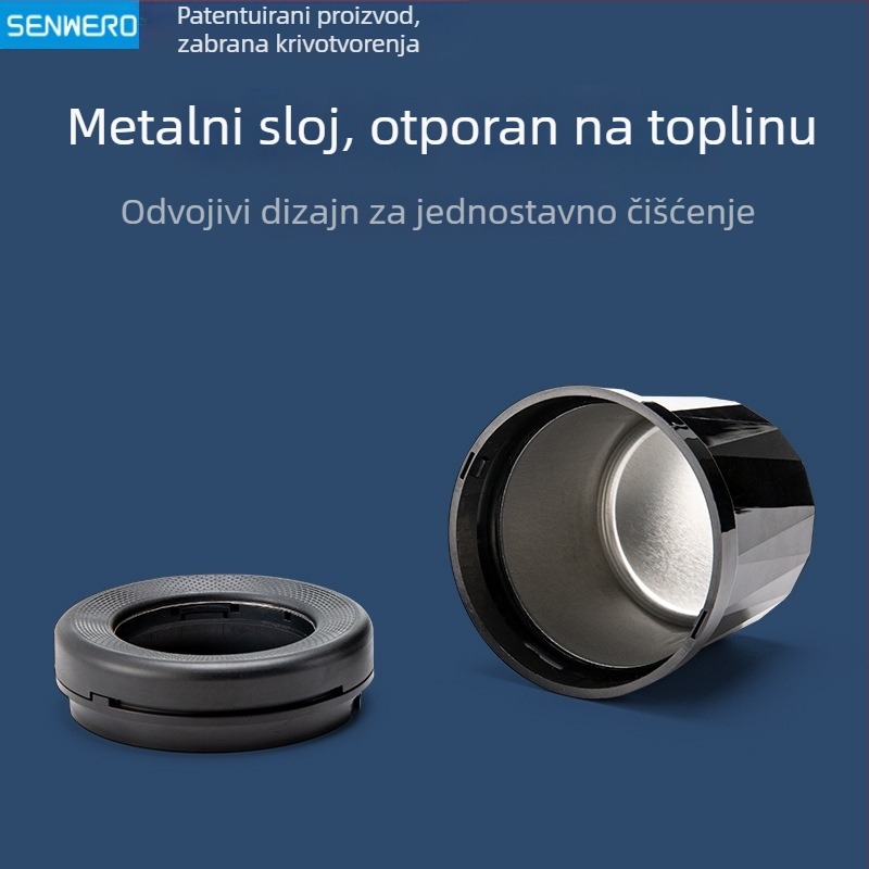 Automobilski pepeljak s okretivnim poklopcem i prstenom za gašenje dima
