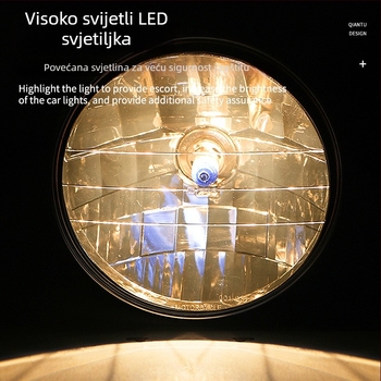 Prednji svjetlosni skup za motocikl CB400/CB900/CB750 – okrugli objektiv, ABS plast + aluminijska legura, 12V, H3 žarulja, 35W
