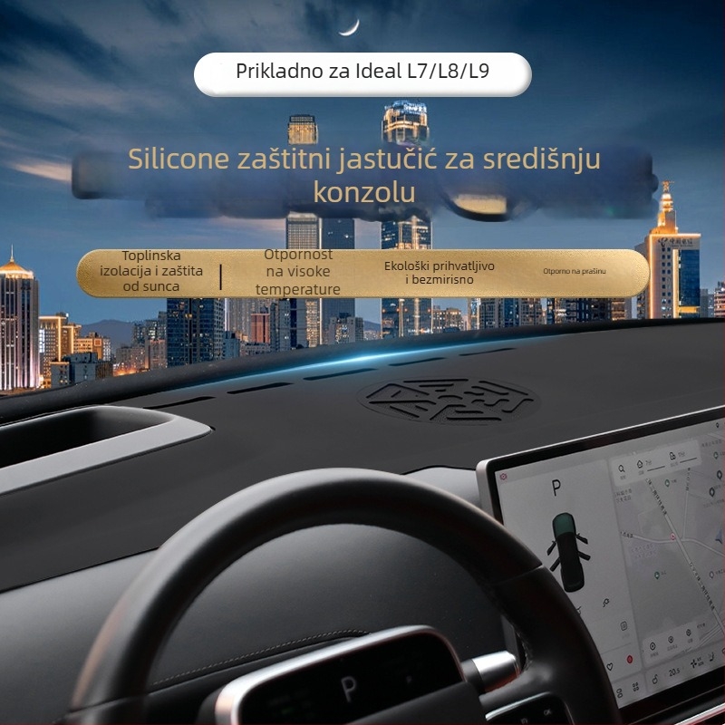 Auto anti-glare mat za instrument ploču i središnju konzolu za Ideal L7/L8/L9 — silikon, sve sezone, Weinai