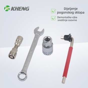 Alat za vađenje krivine bicikla sa kvadratnim otvorom – za uklanjanje krivke i popravak srednje osovine