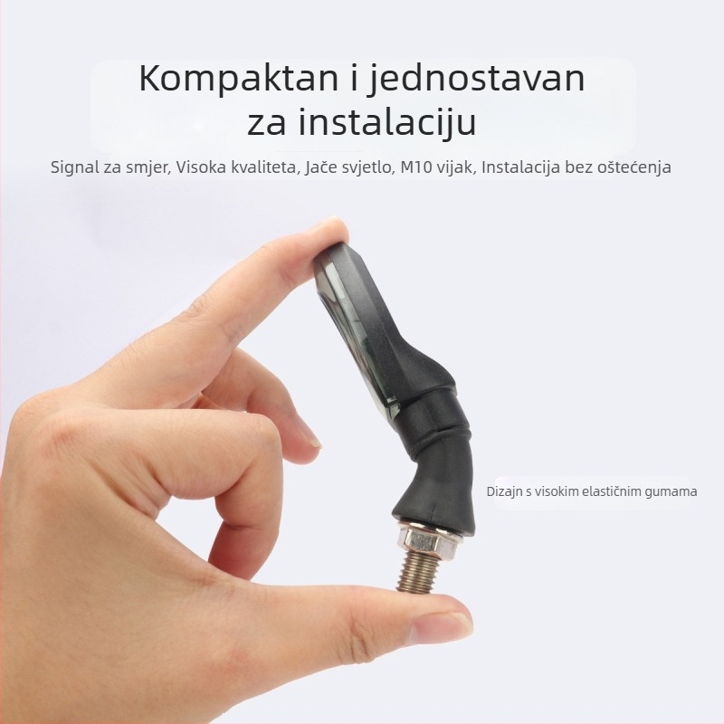 Signalna svjetla za motocikl sa srcolikim šupljim svjetlom kočnice, 12V, model Motor213-y-2, Triple Light, kućište od PC plastike