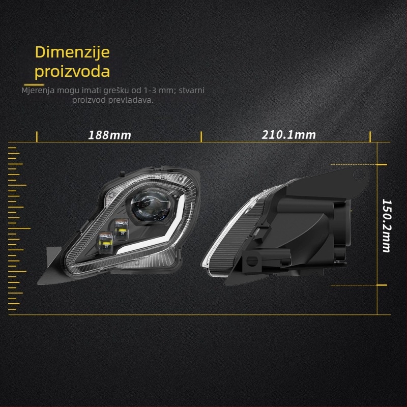 LED prednje svjetlo Yamaha Raptor 700 (2006-2022), 32W, 12V, IP65, 3200lm