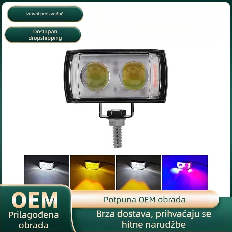 Prednje LED svjetlo za motocikl – aluminijska legura, 12V, 4500 lm, IP67