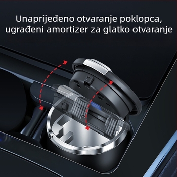 Automobilski pepelnjak s poklopcem, plastika, model Car ashtray-03, lijevanje, 120 g, univerzalan