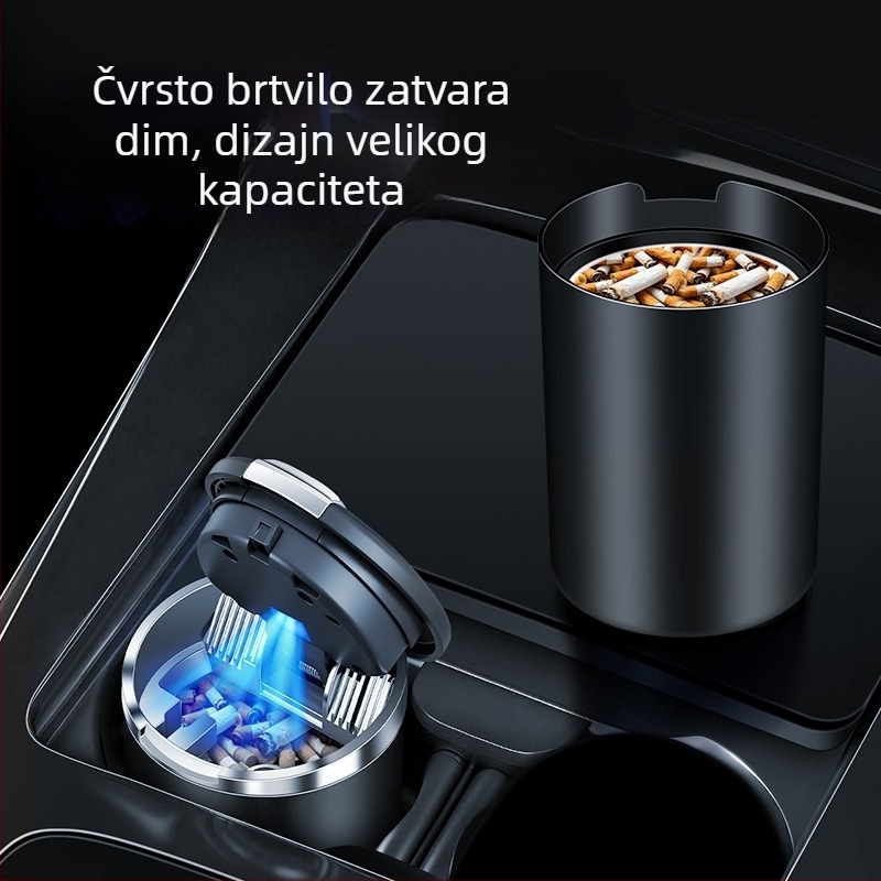 Automobilski pepelnjak s poklopcem, plastika, model Car ashtray-03, lijevanje, 120 g, univerzalan