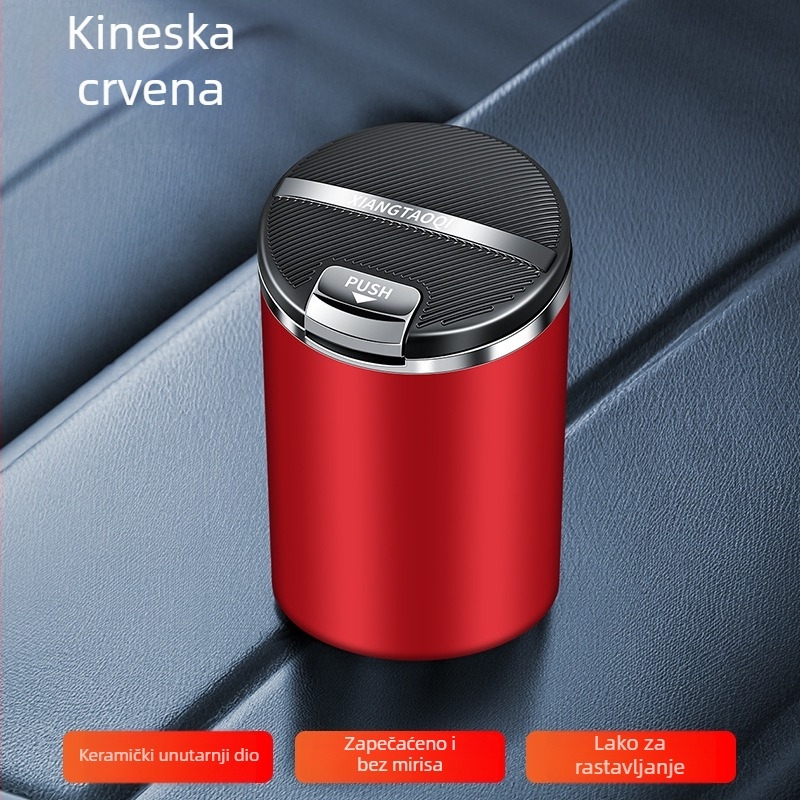 Automobilski pepelnjak s poklopcem, plastika, model Car ashtray-03, lijevanje, 120 g, univerzalan